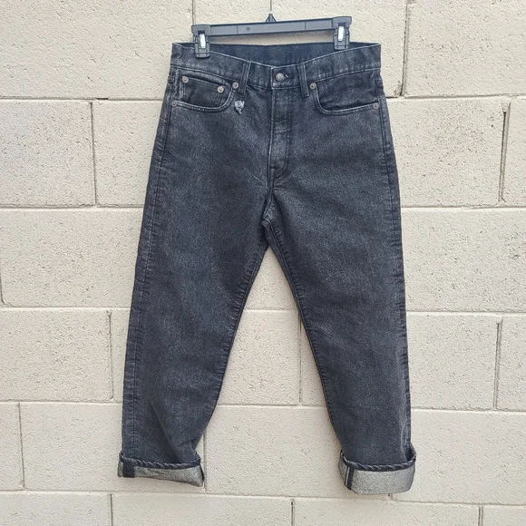 R13 | Boyfriend Jean In Glam Metallic Black Silver Size 25 - Picture 2 of 12